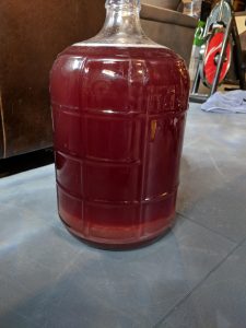 carboy with sediment