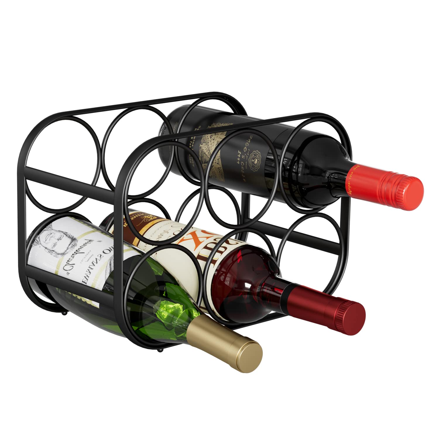 Buruis 6 Bottle Countertop Wine Rack